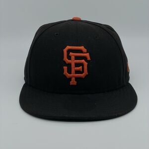 Vintage Sf Giants Hat Cap Men 7 3/8 Black New Era 5950 Mlb Baseball 90s Y2k